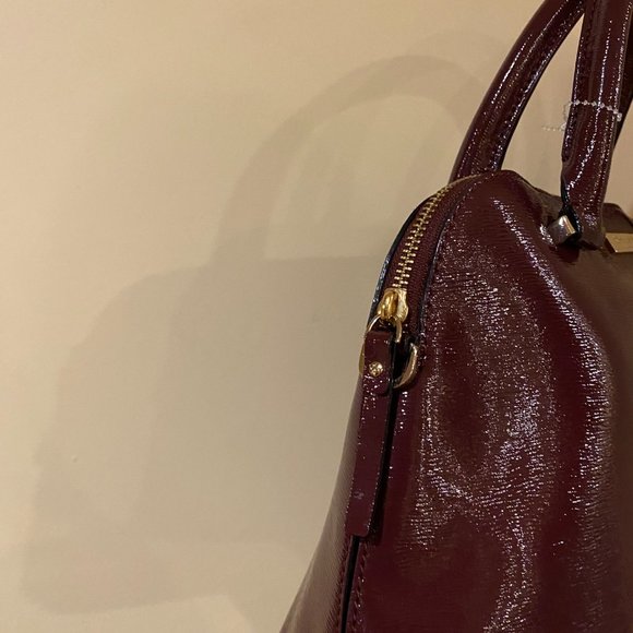 NWOT Kate Spade Burgundy Patent Leather Satchel - Picture 4 of 6